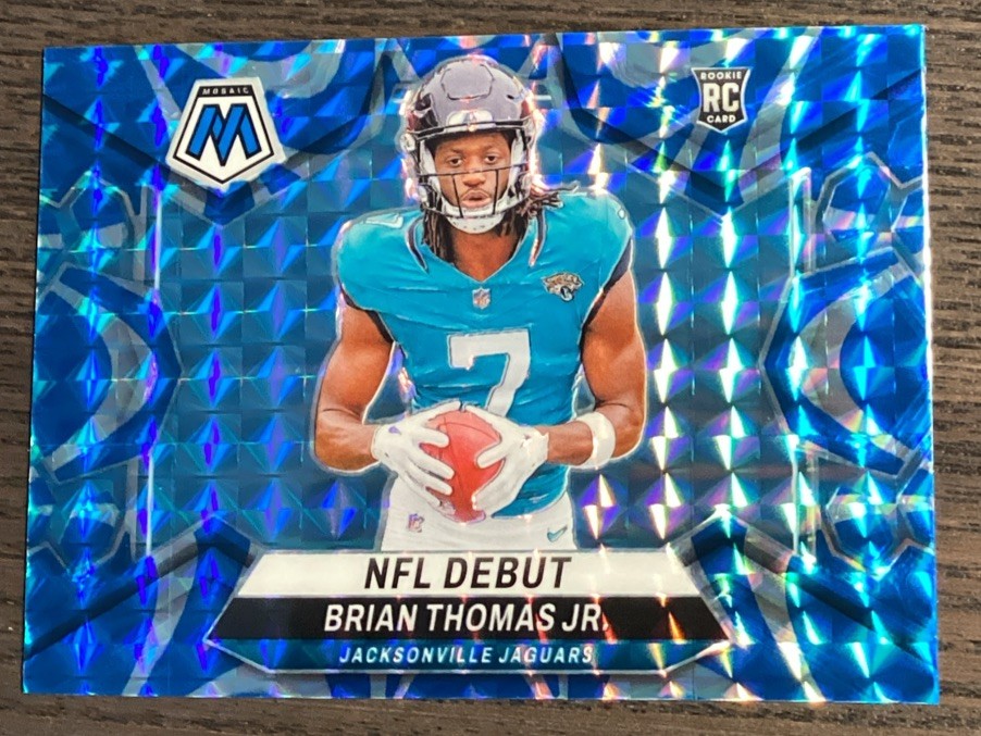 2024 Panini Mosaic - NFL Debut Brian Thomas Jr. #282 Reactive Blue Mosaic Prizm