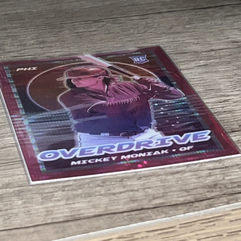 2021 Panini Mickey Moniak Pink Pulse Overdrive RC M/NM - Image 4 of 4
