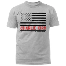 Charlie Kirk True Patriot Memorial US Flag T-shirt