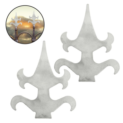 2 Pcs Schmiedeeiserner Zaunaufsatz Eisenzaun Dekoration Eisenzaun-Zubehör - Bild 12 von 12
