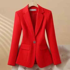 Women Blazer Long Sleeve Suit Ladies Office Coat Winter Autumn Jacket