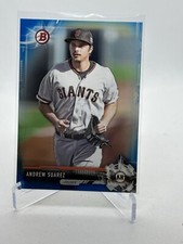 2017 Bowman Andrew Suarez Blue SP #142/150 Giants Baseball Card