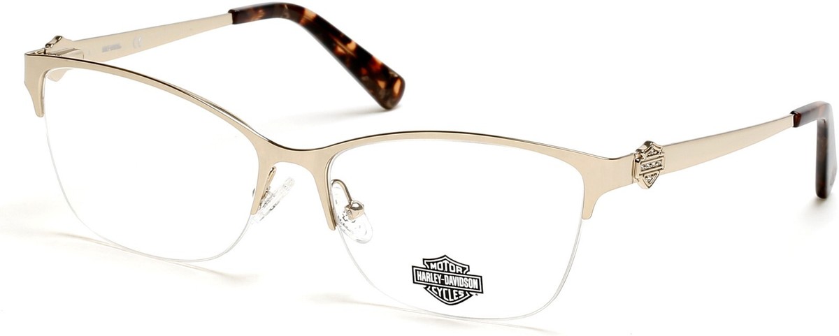 Harley Davidson HD0556 Gold 032 Semi Rimless Cat Eye Eyeglasses