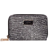 TRINA TURK Animal Print Black White Zip Around Wallet