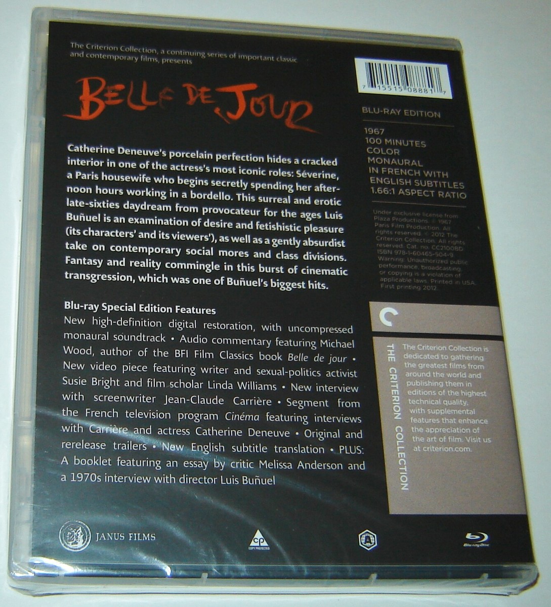輸入Blu-ray BELLE DE JOUR  593  /00110 Belle de Jour (Blu-ray Disc, 2012, Criterion Collection),NEW