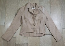 Stella McCartney Hemp Cotton Fitted Blazer Jacket 42 Taupe Beige 1 Button Design