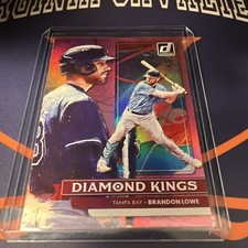 2022 Donruss Baseball Brandon Lowe Diamond Kings #1 Pink Holo Tampa Bay Rays