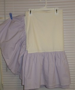 Pottery Barn Kids Purple With White Gingham Crib Dust Ruffle Crib