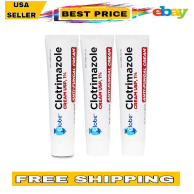 3 Pack Anti-Fungal Cream Cure Athletes Foot Jock Itch  Compare to Lotrimin AF 1%