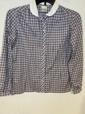  RARE 70's New Fashion Creation Plaid Button Down Sz 10 6080
