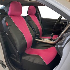 For Nissan Rogue Leatherette Black Wpink Mesh Front Car Seat Covers For Nissan Rogue Leatherette Black Wpink Mesh Front Car Seat Covers