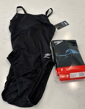 Speedo F Flyback Training Suit A 819016 Black 006 NEW Size 32 Damaged Box