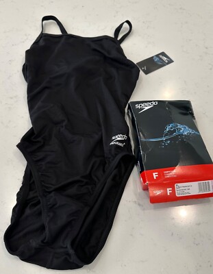 Speedo F Flyback Training Suit A 819016 Black 006 NEW Size 32 Damaged Box
