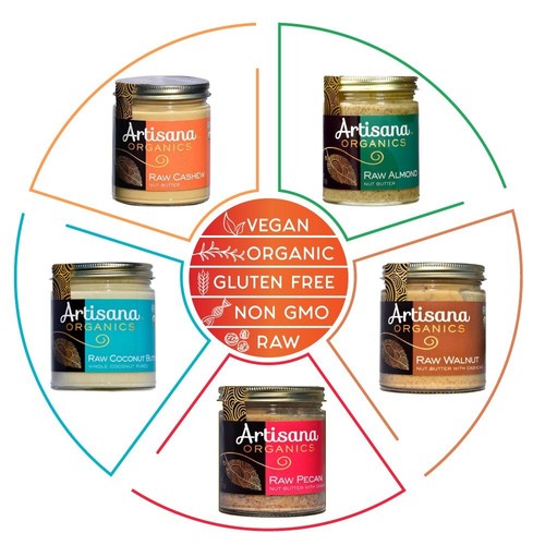 Artisana Organics Raw Cashew Butter 2 Pack - No Sugar Added Vegan and Paleo F... - 第 9/9 張圖片