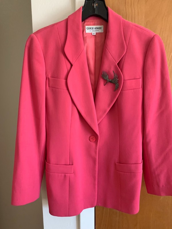 Women's Italy Giorgio  Armani Le Collezioni Pink Wool  Jacket size 4