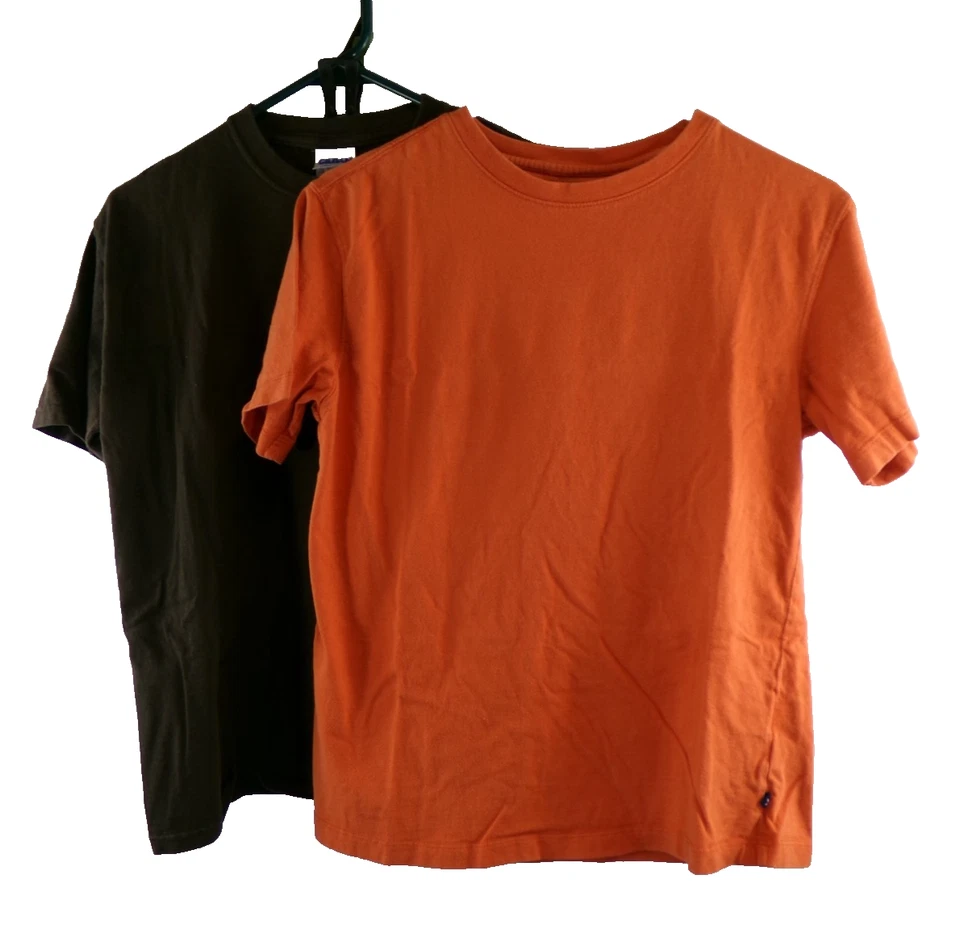 Camisetas de cuello redondo para niños talla XL 14-16 jóvenes lisas Arizona naranja gremio marrón Foto 2 de 4