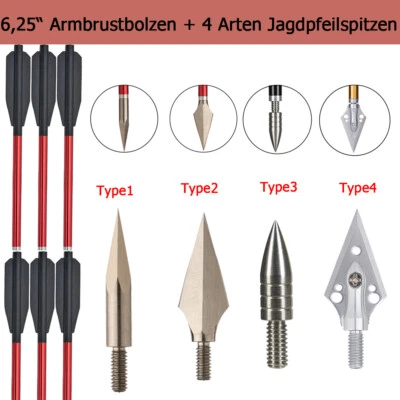 TOPARCHERY Juego de pernos y puntas de flecha de aluminio de 6,7 pulgadas tiro con arco caza al aire libre