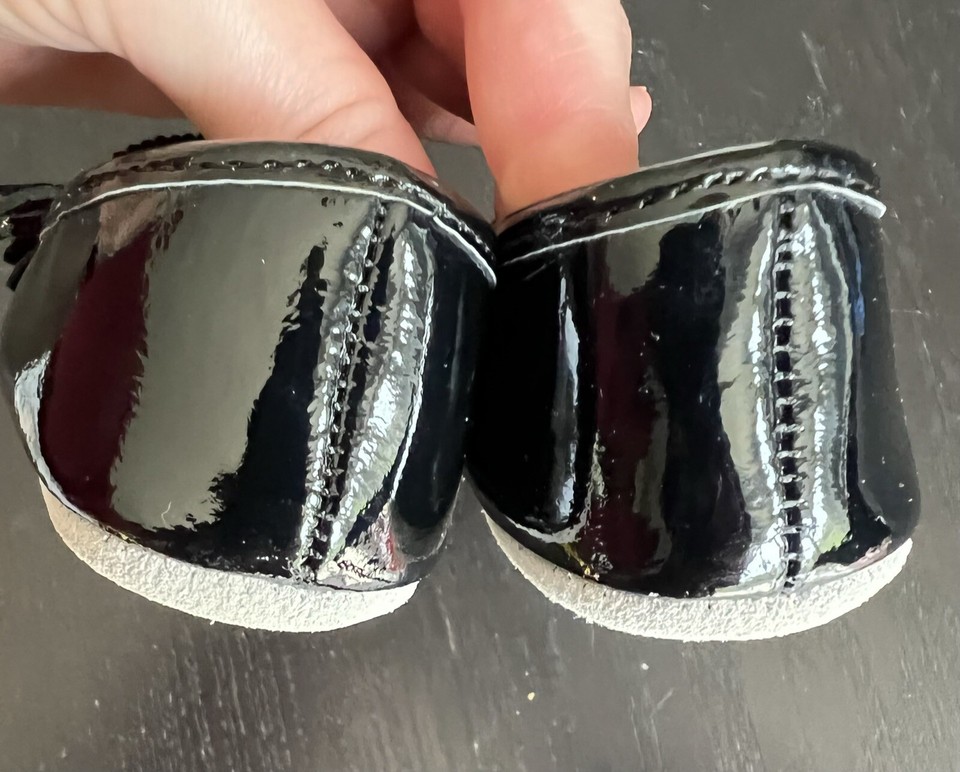 Girls Robeez First Steps Emily Black Shoes Size 912 Months eBay