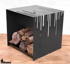 Moderner Blockladen Brennholzhalter Anzündkorbträger Kaminbrenner Innenbereich