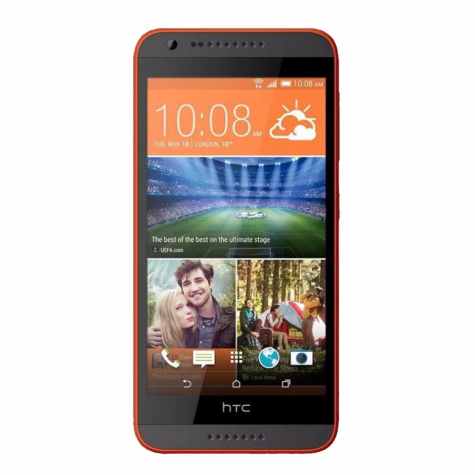 BNIB HTC Desire 620G Dual-SIM 8GB Matte Grey/Orange Trim Factory Unlocked 3G GSM - Image 2 of 4