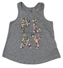 Preowned- Gap Kids Sleeveless Graphic Racerback Tank Top Girls Size S 