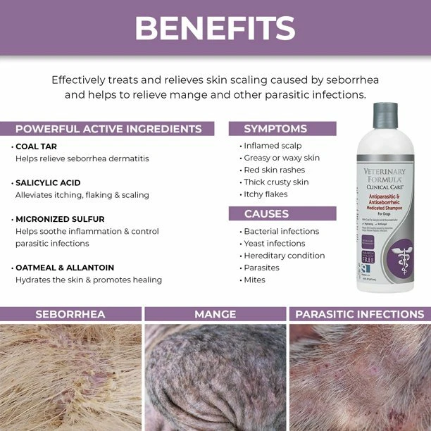 ONE Gallon Medicated Dog Shampoo Coal Tar Sulfer Anti Parasitic Skin TREATMENT - Image 2 of 4