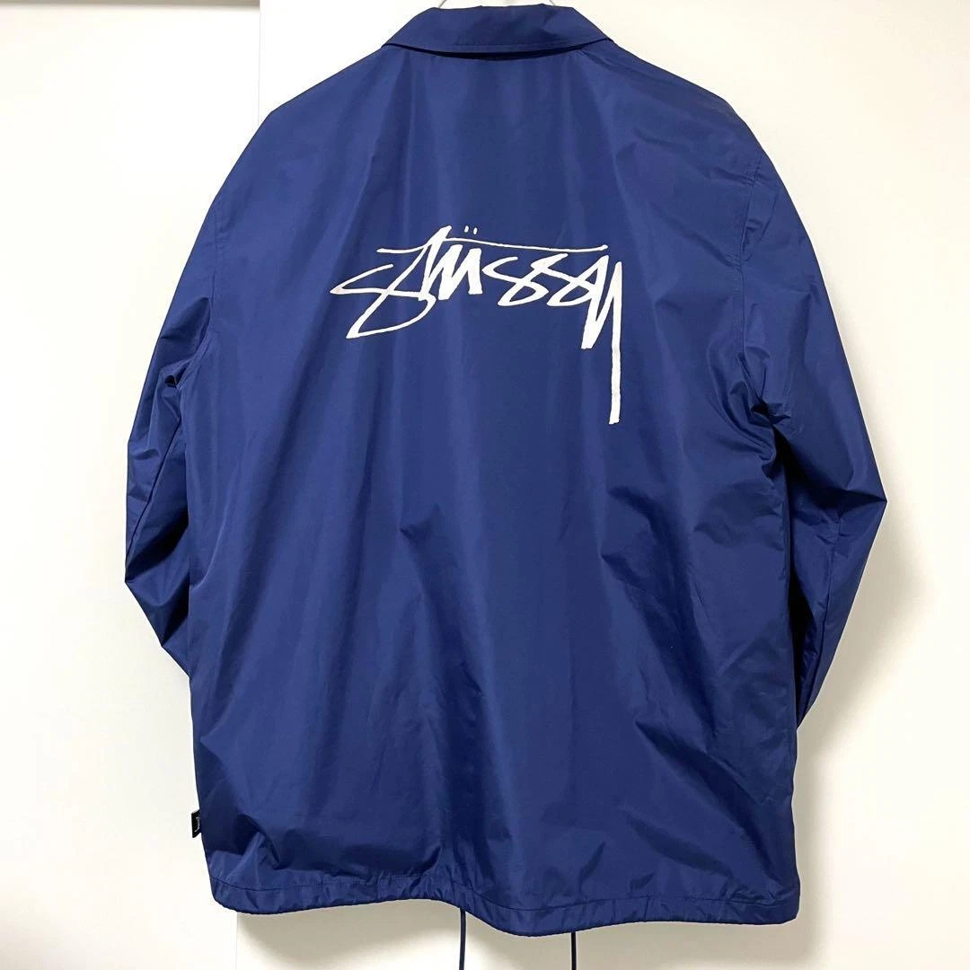 Stussy blue best sale jacket