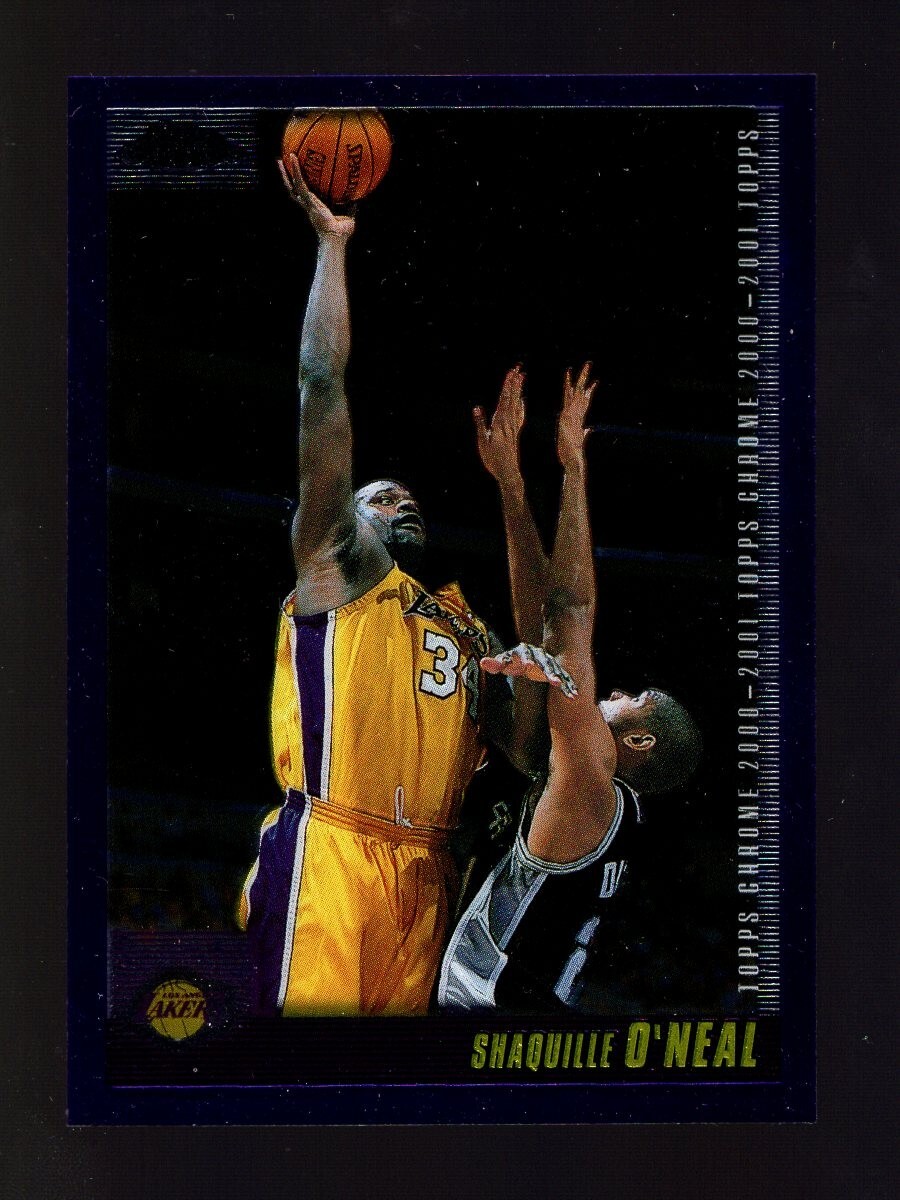 2000-01 TOPPS CHROME #8 SHAQUILLE O'NEAL LOS ANGELES LAKERS
