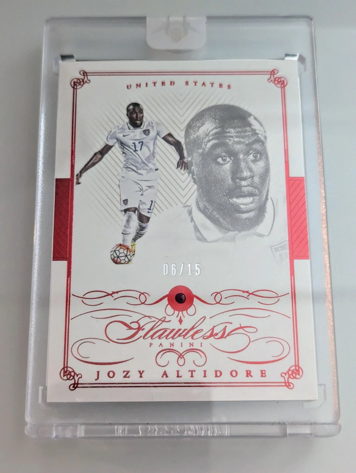 2015 Flawless Ruby Gems /15 Jozy Altidore Card #95