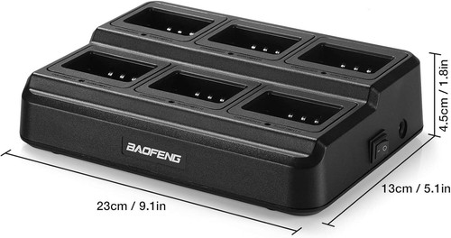 Chargeur six voies BAOFENG UV-5R pour batterie BF-F8HP UV-5R+ UV-5RE UV-5RTP UV-5X3 - Photo 4/9