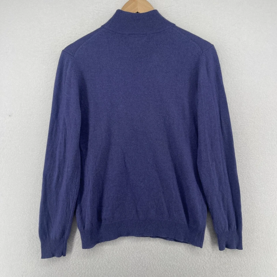 Suéter SUTTON STUDIO Mujer M BLOOMINGDALES 100% Cachemira Cuello Simulado Púrpura Foto 2 de 4