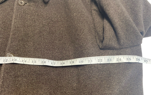 Ralph Lauren Trench Coat Men’s Size 46L Brown Wool Cashmere Overcoat Jacket LRL - Picture 8 of 14