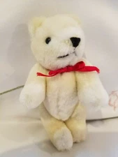 Miniature Kelly bear 6" White Beautiful Plush Fully Jointed Bear - 