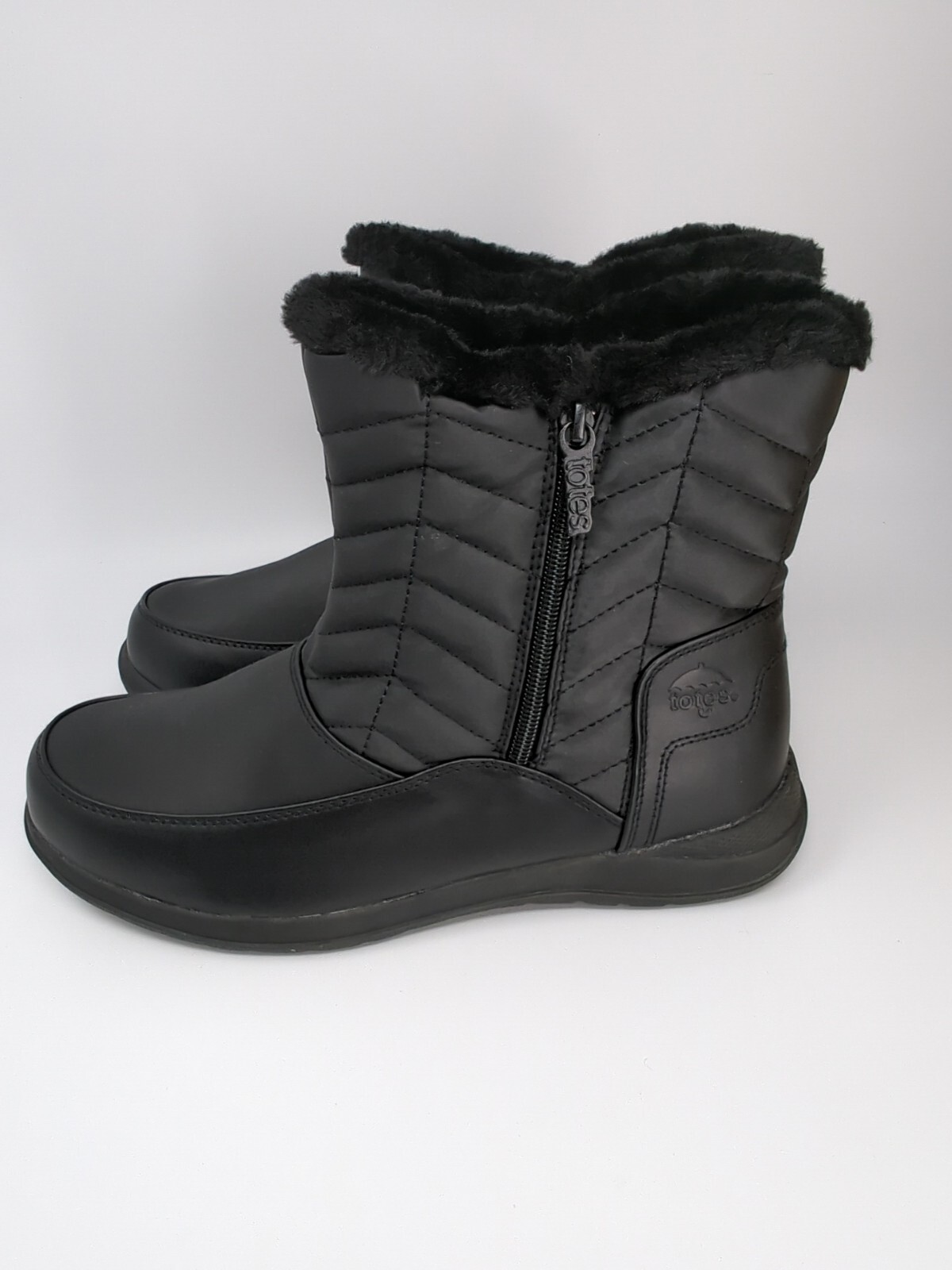 Totes Jara Womens Snow Boots Size 11 Waterproof Black Thermolite Soft