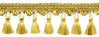 Quasten Fransen Rand, Stil TFSS0225, Farbe C4 - Antik Gold [4.6M]