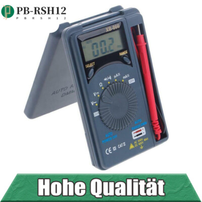 Digital Multimeter Auto Range LCD Voltmeter Amperemeter Pocket Messgerät Tester