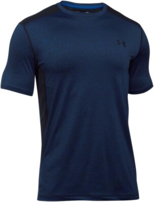 Under Armour Mens Raid Short Sleeve T-Shirt Navy/Black Medium