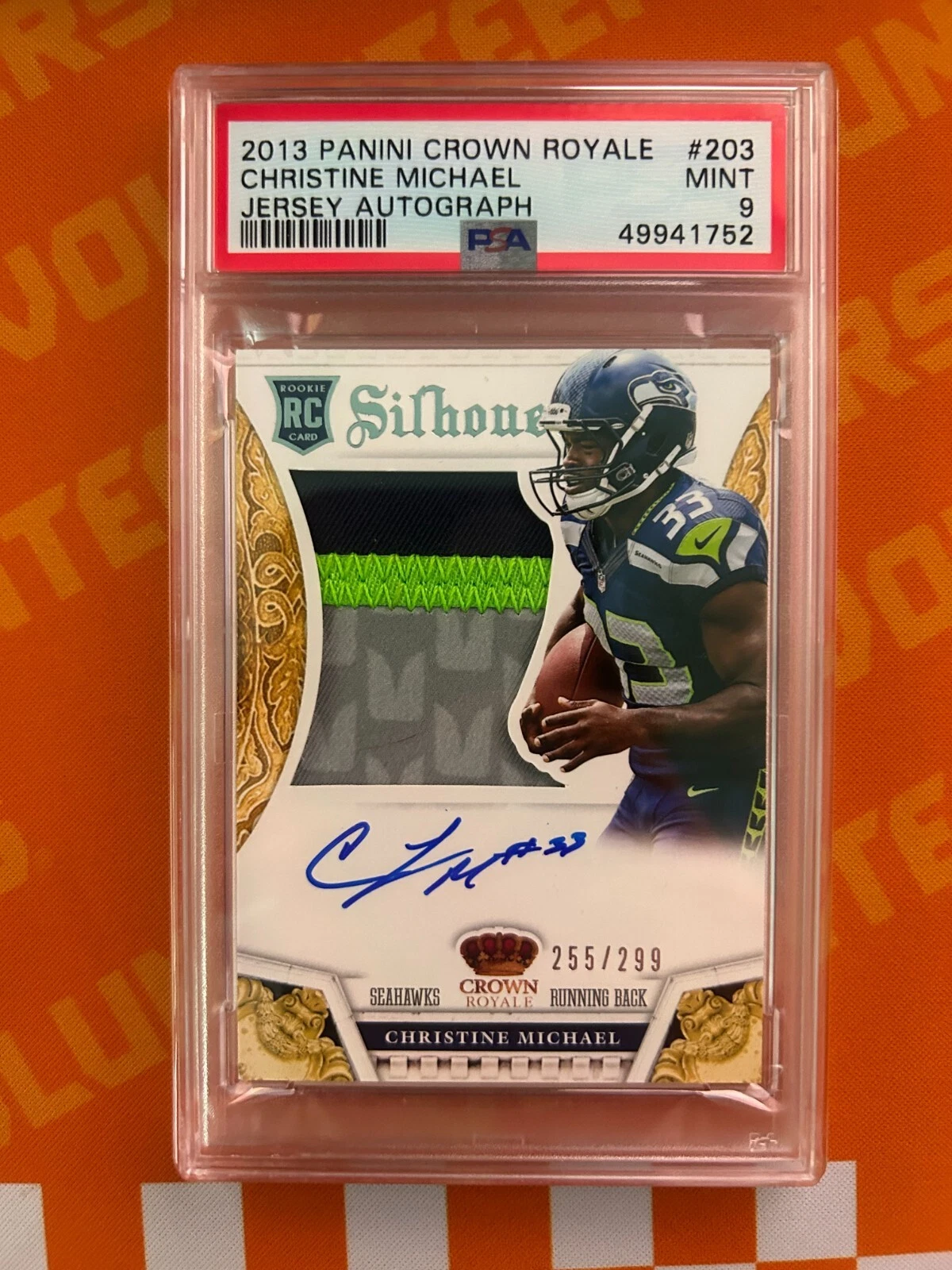 Christine Michael Panini Crown Royale #203 Jersey Autograph
