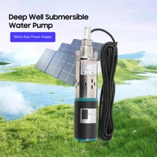 Deep Well Submersible Pump Stainless Steel Water Pump 2300L/h 200W DC 12V IP65