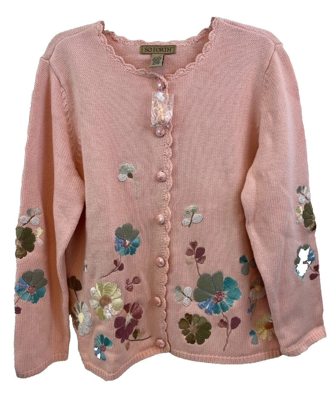 Linen Floral Women's Cardigan Sweaters