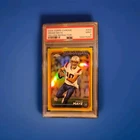 2024 Topps Chrome - Rookies Drake Maye #203 Yellow Refractor /75 (RC) PSA 9