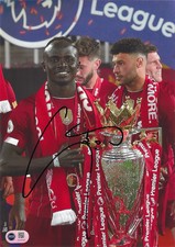 SADIO MANE SIGNED LIVERPOOL FC PREMIER LEAGUE WIN 12X8 PHOTO (ACG CERT AG18747)
