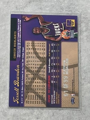 1998-99 Fleer Ultra Terrell Brandon SSP Platinum Medallion /99 