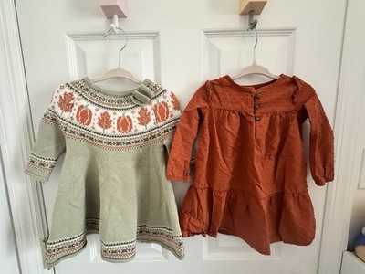 Baby Girl Dress Bundle   Blueberi Boulevard & Carter s   Size 12M   Fall Dresses