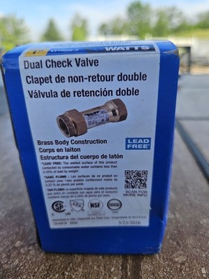 Watts LF7RU2-2 1 in Dual Check Backflow Preventer DCA for Water Manual. 2J