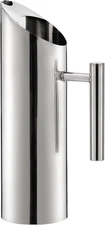Stainless Steel Water Pitcher, 51Oz/1.5L Modern Metal Pitcher with Ice Guard