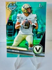 AJ SWANN 2023 Bowman Chrome University #116 Teal /299 Vanderbilt Commodores