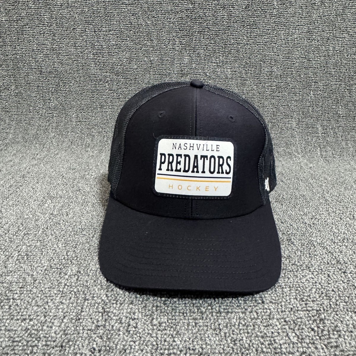 '47 Brand Nashville Predators Trucker Snapback Black OSFA NHL Mesh Back Hat