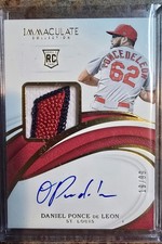 2019 Panini Immaculate Collection #3 Daniel Ponce de Leon #19/99 3 Color Patch