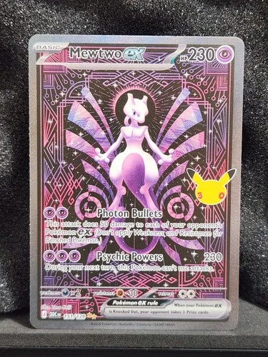 Pokémon TCG Mewtwo ex 151/128 SIR English 30th Celebration